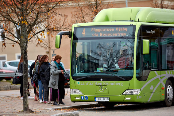 Länstrafiken Kronoberg vill locka till sig fler företagskunder. Foto: Mats Samuelsson.