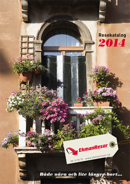 EkmanResors katalog. "Utan att tveka vågar jag påstå att det finns ett stort förbättringsutrymme, både när det gäller de resor som vi haft men även generellt i branschen. Jag skulle önska att mina konkurrenter vore mycket bättre än jag själv", säger Johan Ekman.