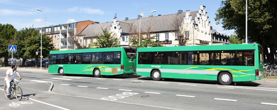 Skånetrafiken och Veolia Transport har testat bussläp i Kristianstad sedan i september. Uppskattat av resenärerna. Foto: Kasper Dudzik.