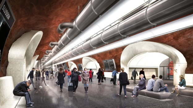 Den nya bussterminalen i Katarinaberget i Stockholm kommer att kosta 1,43 miljarder att bygga, räknat i dagens penningvärde.