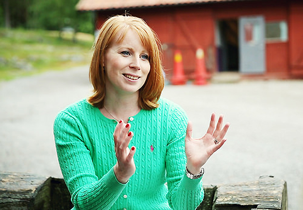 Centerns partiledare Annie Lööf lovar att Sverige ska få världens grönaste städer. Foto: Centerbilder.