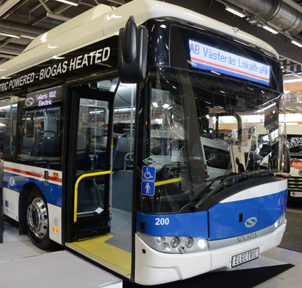Solaris elbuss till Västerås var en av nyregistreringarna i Europa i oktober. Foto: Ulo Maasing.