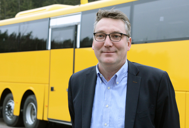 Gustav Tham är vd för Scanias finska dotterbolag SOE Busproduction Finland OY. Foto: Ulo Maasing.