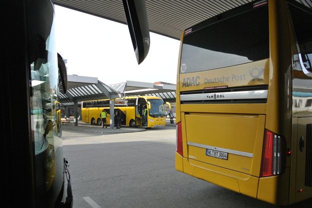 Busstationen i Berin blir ett nav för samarbetet mellan tyska Postbus och estniska Lux Express/Simple Express. Foto: Ulo Maasing.