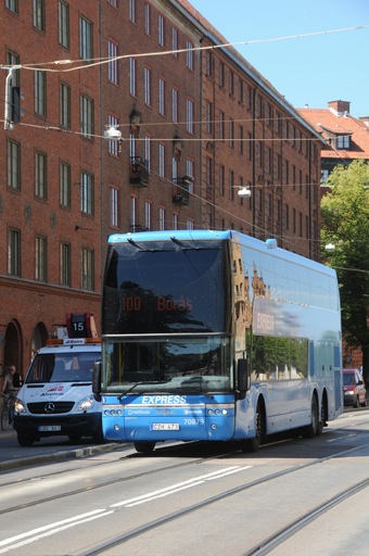 Linje 100 mellan Borås och Göteborg är en av de linjer som Nettbuss kör i Sverige. Foto: Ulo Maasing.