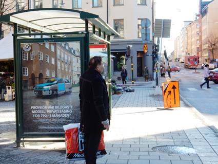 JCDecaux och Clear Channel dominerar marknaden för utomhusreklam, bland annat på busshållplatser. Nu utreder de danska konkurrensmyndigheterna om de båda bolagen har gjort sig skyldiga till olaglig kartellbildning, Foto: Ulo Maasing.