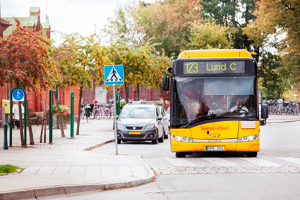 Bussresandet mellan Lund och Kävlinge har ökat kraftigt i år. Foto: Skånetrafiken.