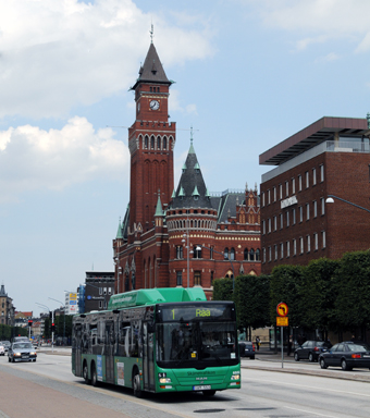 Planerna på att göra om linje 1 i Helsingborg till BRT-linjen HelsingborgsExpressen rycker allt närmare ett förverkligande. Foto: Ulo Maasing.