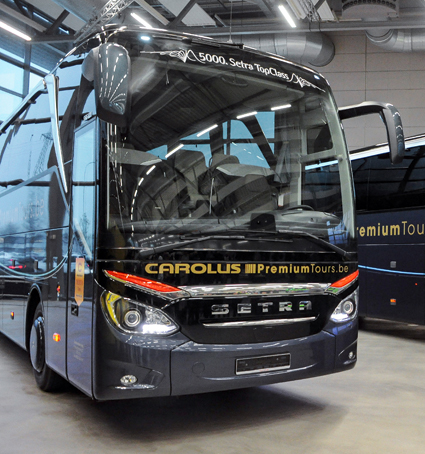Setra har nu levererat 5000 bussar i TopClassfamiljen. Foto: Daimler Buses.