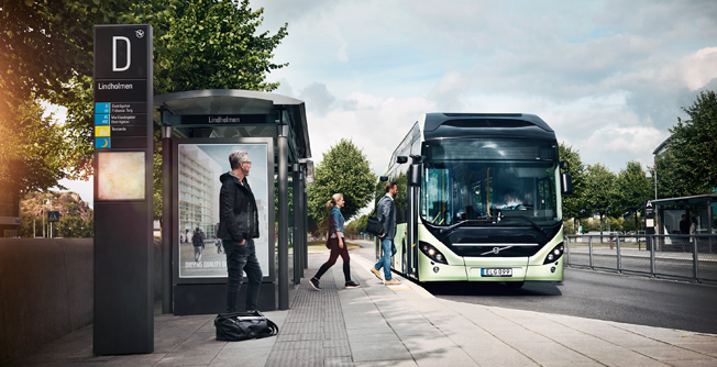 Den belgiska staden Namur investerar i Volvos elbussystem. Foto: Volvo Bussar.