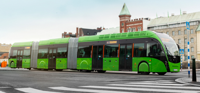 SkåneExpressen är Sveriges hittills enda någorlunda BRT-liknande bussinje. Regeringens framtidsgrupp vill ha en ökad satsning på BRT. Foto: Karl-Johan Hjertström.