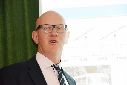 Thomas Tonger, chef för produktplanering och alternativa drivlinor vid Daimler Buses. Foto: Ulo Maasing.