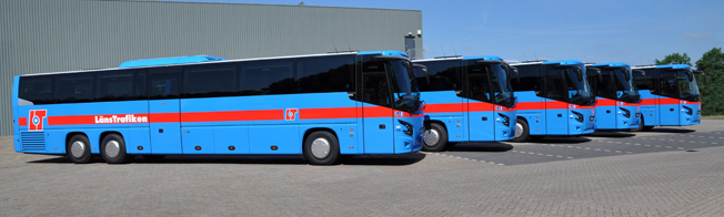 Söne Buss har tagit emot tio VDL-bussar, skräddarsydda för företaget. Foto: VDL.