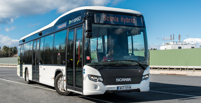 Keolis köper nya hybridbnussar till Dalarna från Scania. Foto: Scania.