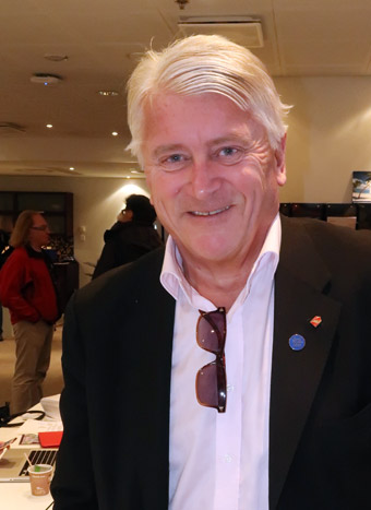 Martin Ahlberg stöper om Stockholm Travel Show. Foto: Ulo Maasing.