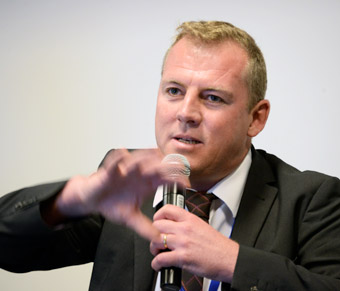 Matt Horton, affäreschef hos den amerikanska elbusstillverkaren Proterra. Foto: Ulo Maasing.