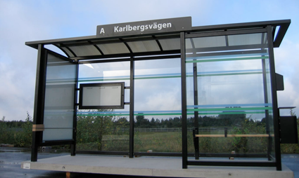 Hallandstrafiken inleder en omfattande upprsutning av busshålllplatser i Varberg och Falkenberg. Foto: Hallandstrafiken.