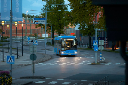 Om en dryg vecka öppnar den nya stadsbussterminalen i Skövde. Foto: Thomas Harryssln.